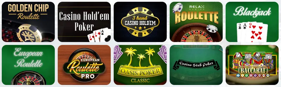 Bordspill hos NV CASINO
