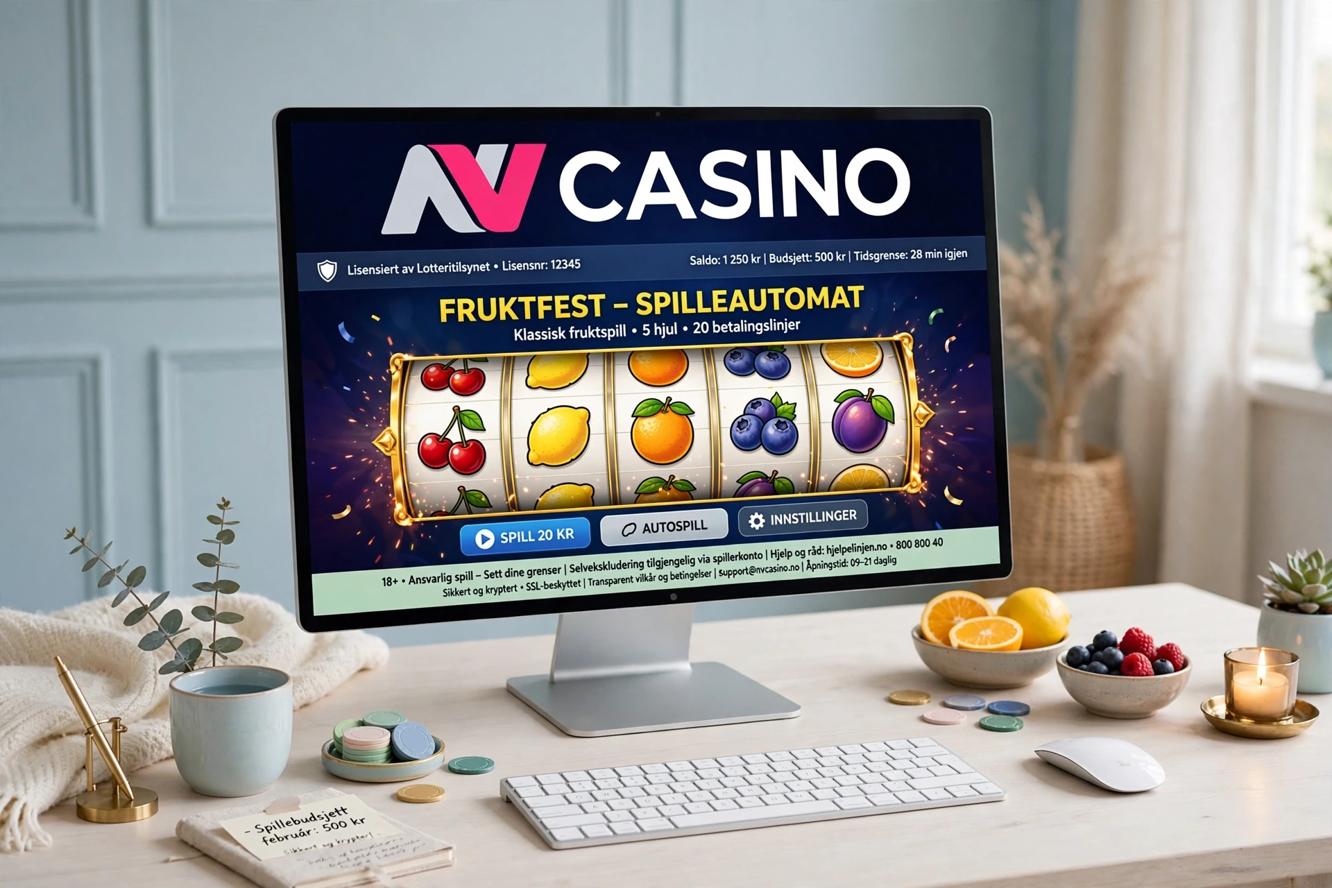 spilleautomater på skjermen NV CASINO