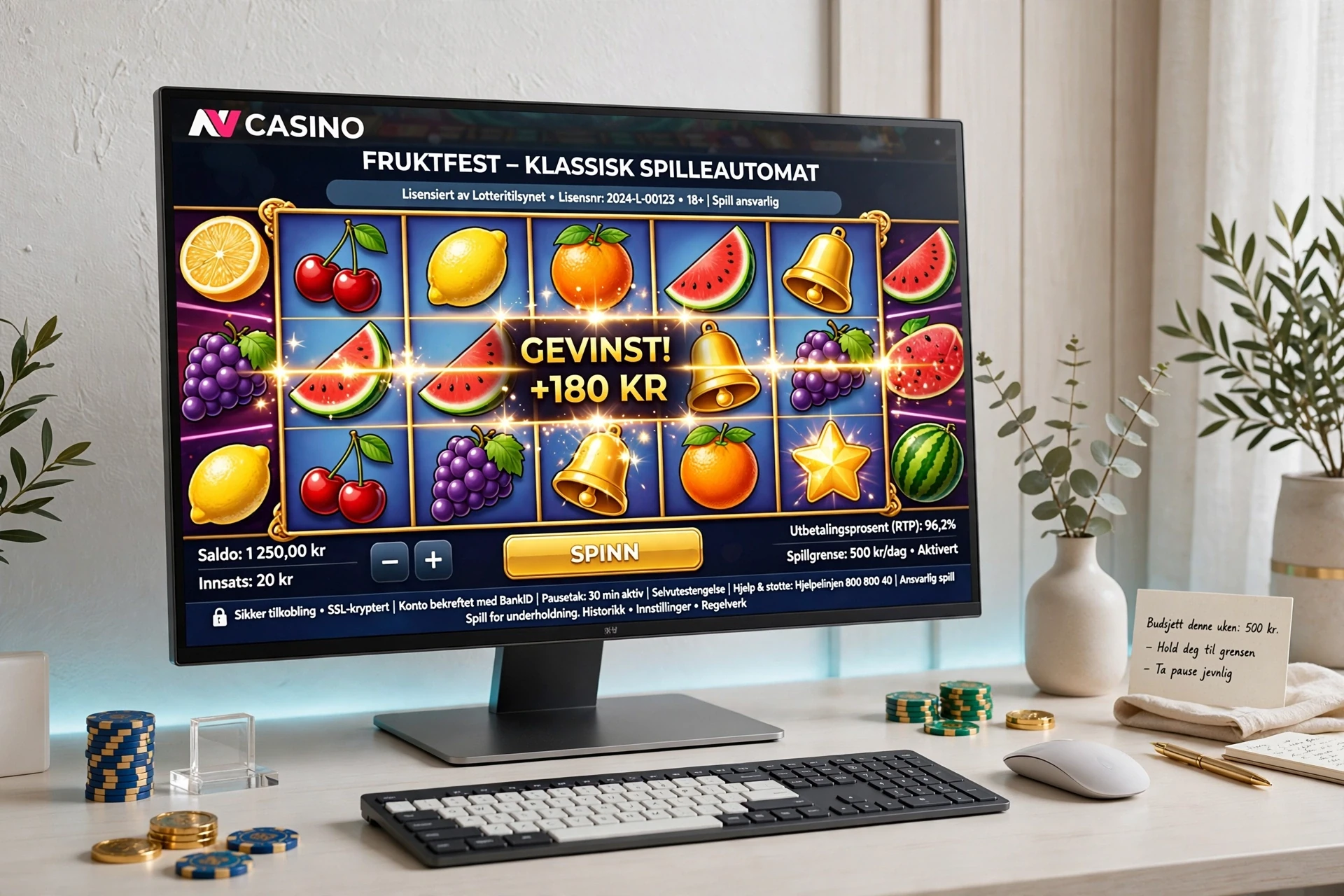 spilleautomater på skjerm NV CASINO