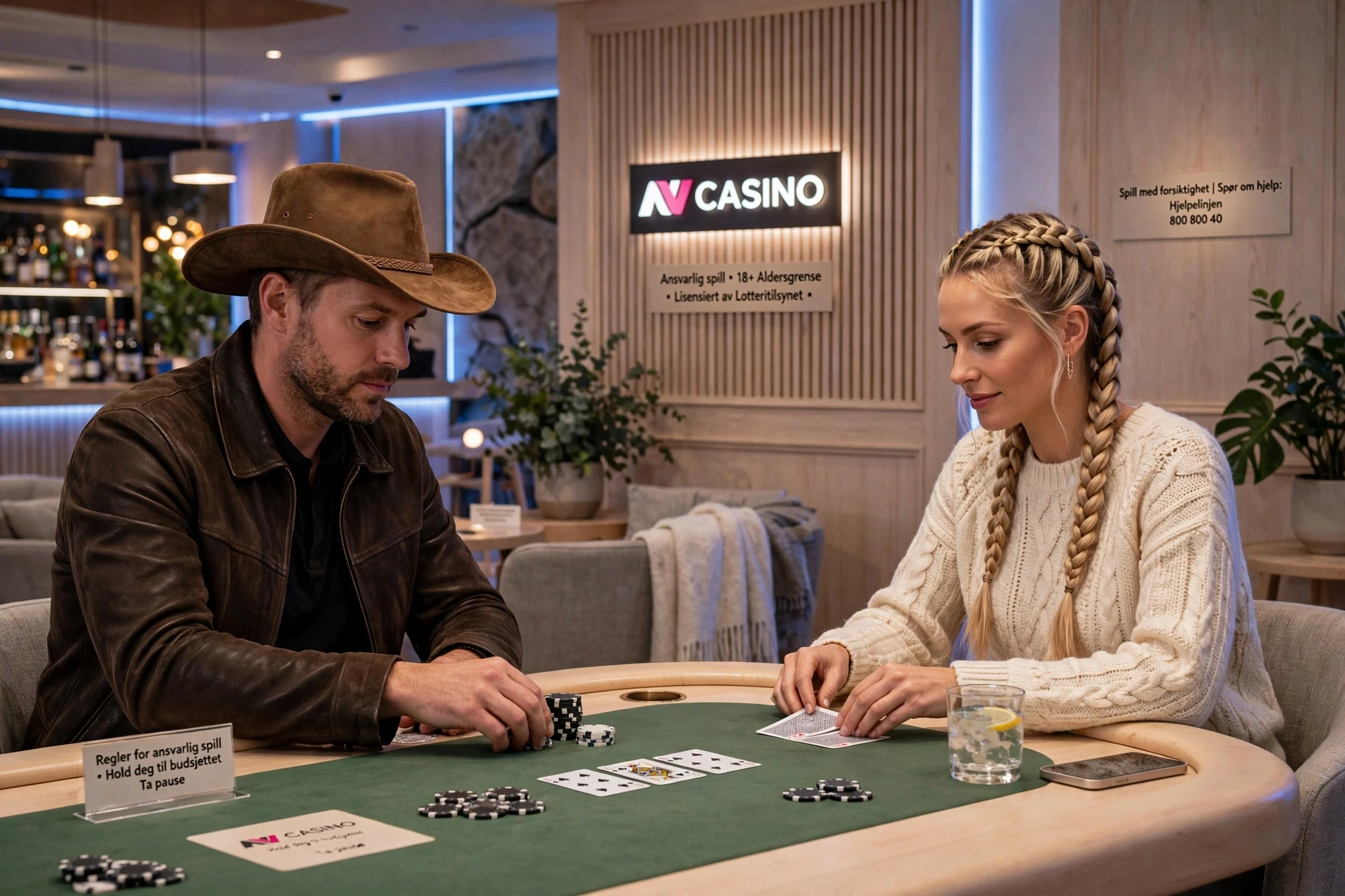 bilde av to pokerspillere NV CASINO